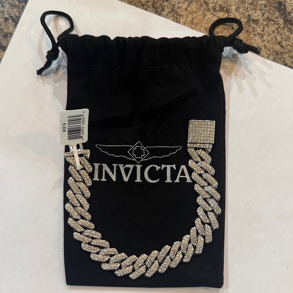 #45 Invicta Silver Cuban Link Bracelet - Picture 7 of 7